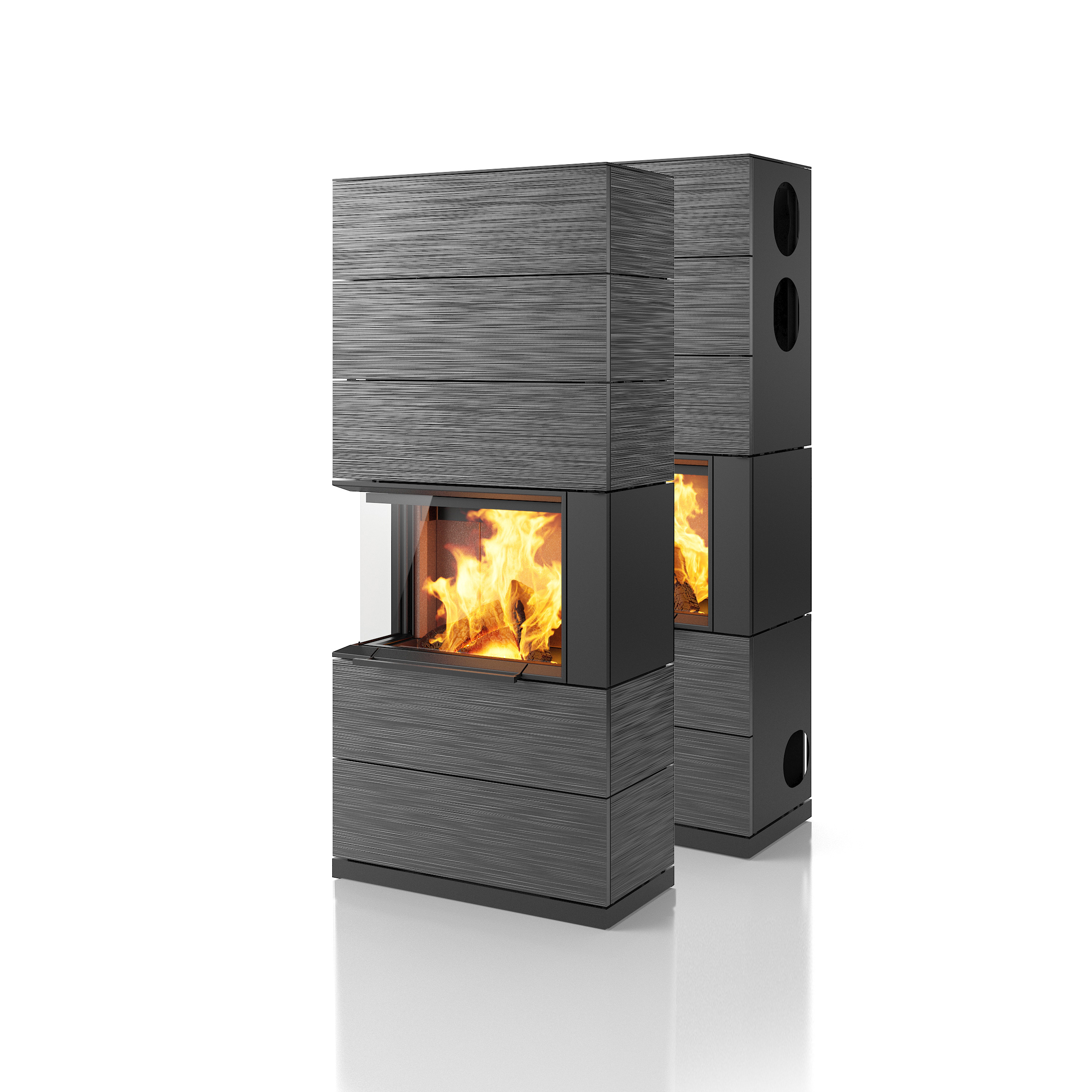 PADUA 185, ceramic cladding two sides or steel side with connection openings